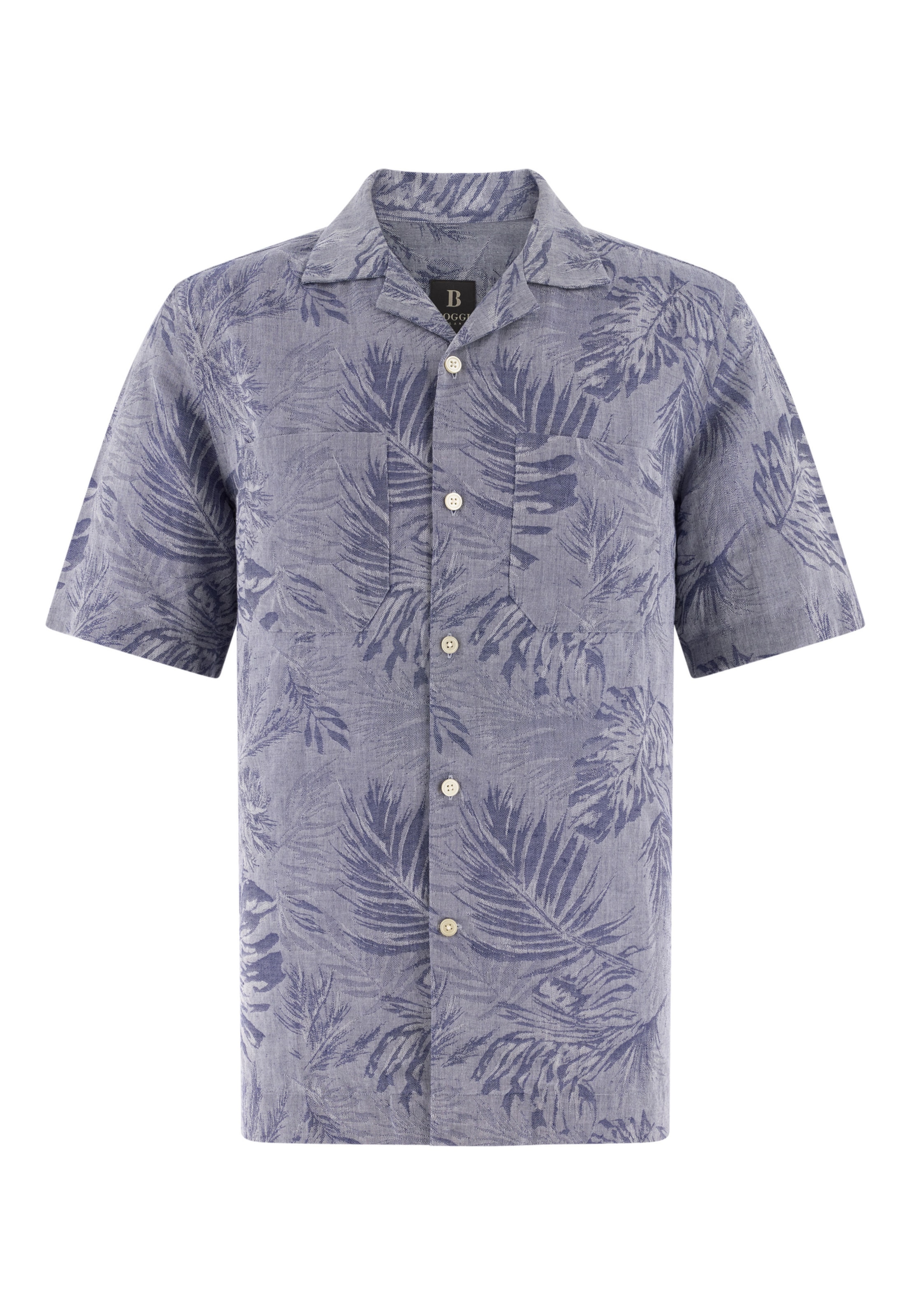Coupe regular Chemise Boggi Milano en bleu : devant