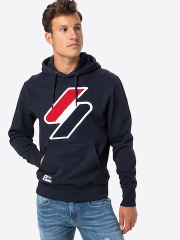 Sweat-shirt Superdry en bleu : devant