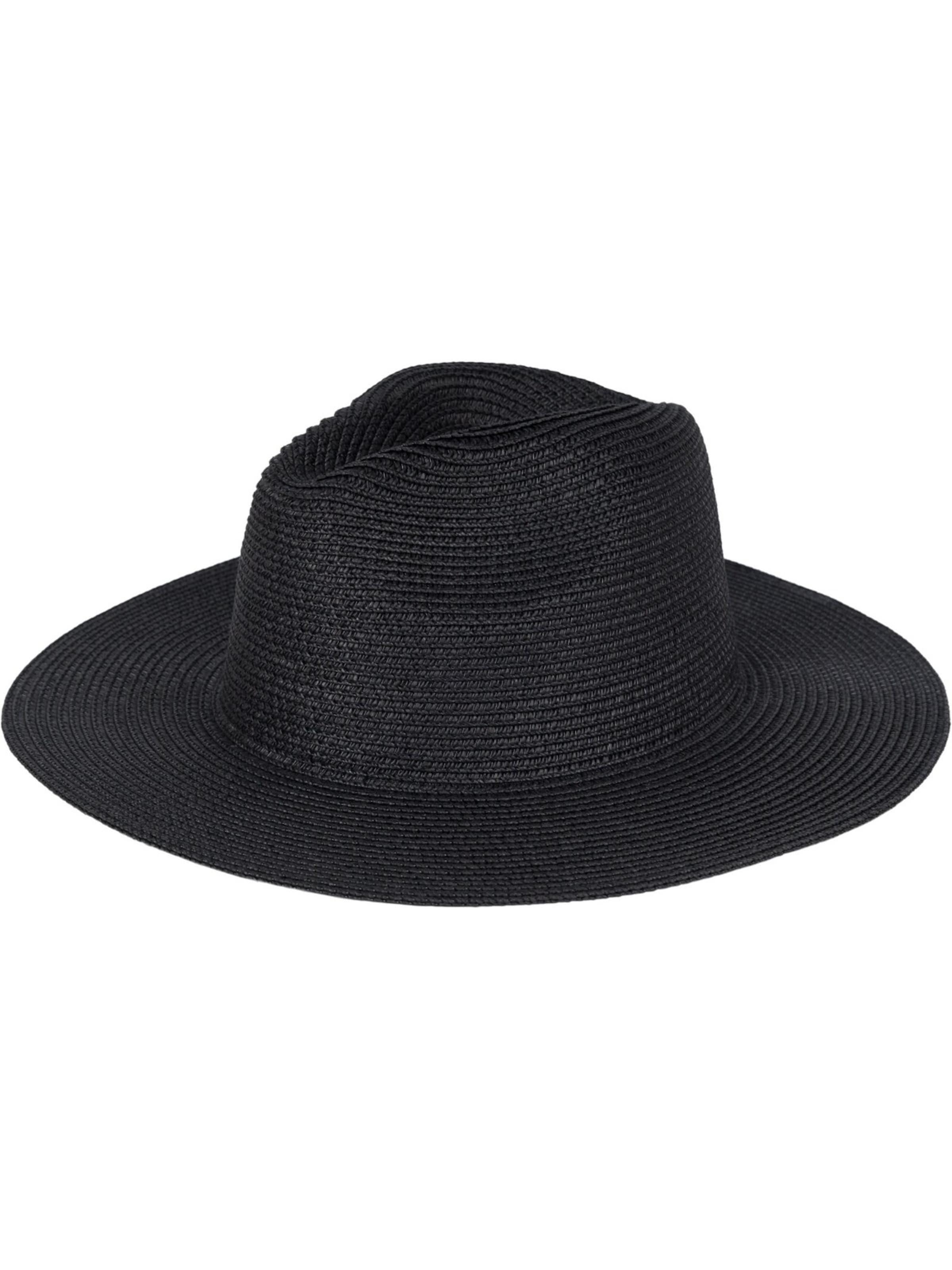 styleBREAKER Hat 'Panama Strohhut - Knautschhut' in Black