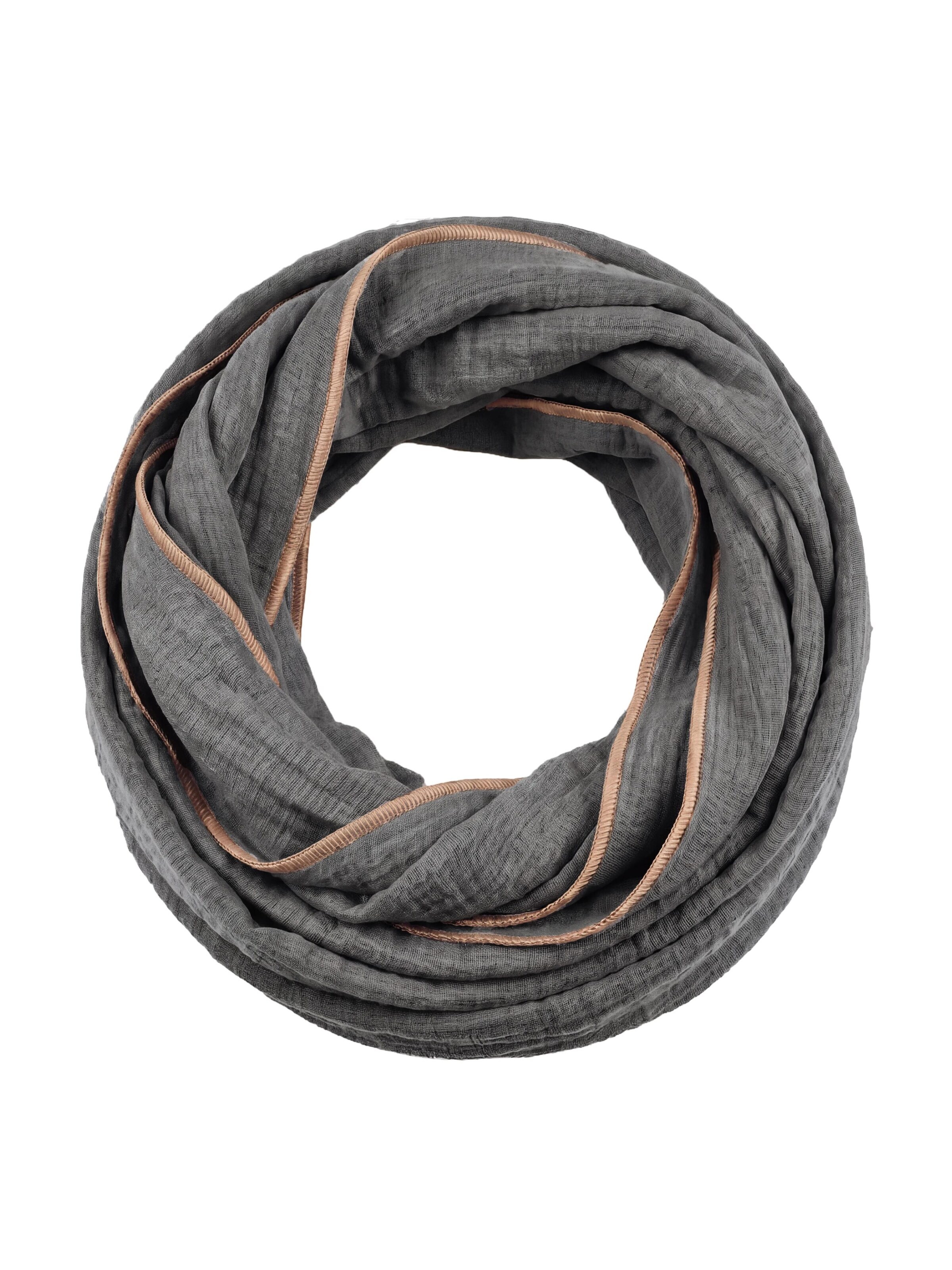 wundabaa Tube Scarf 'mus melange 73x65' in Grey: front
