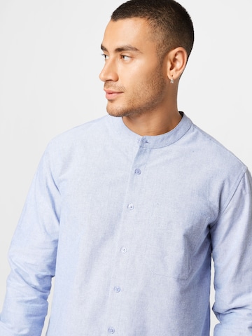ABOUT YOU Regular fit Button Up Shirt 'Liam' in Blue