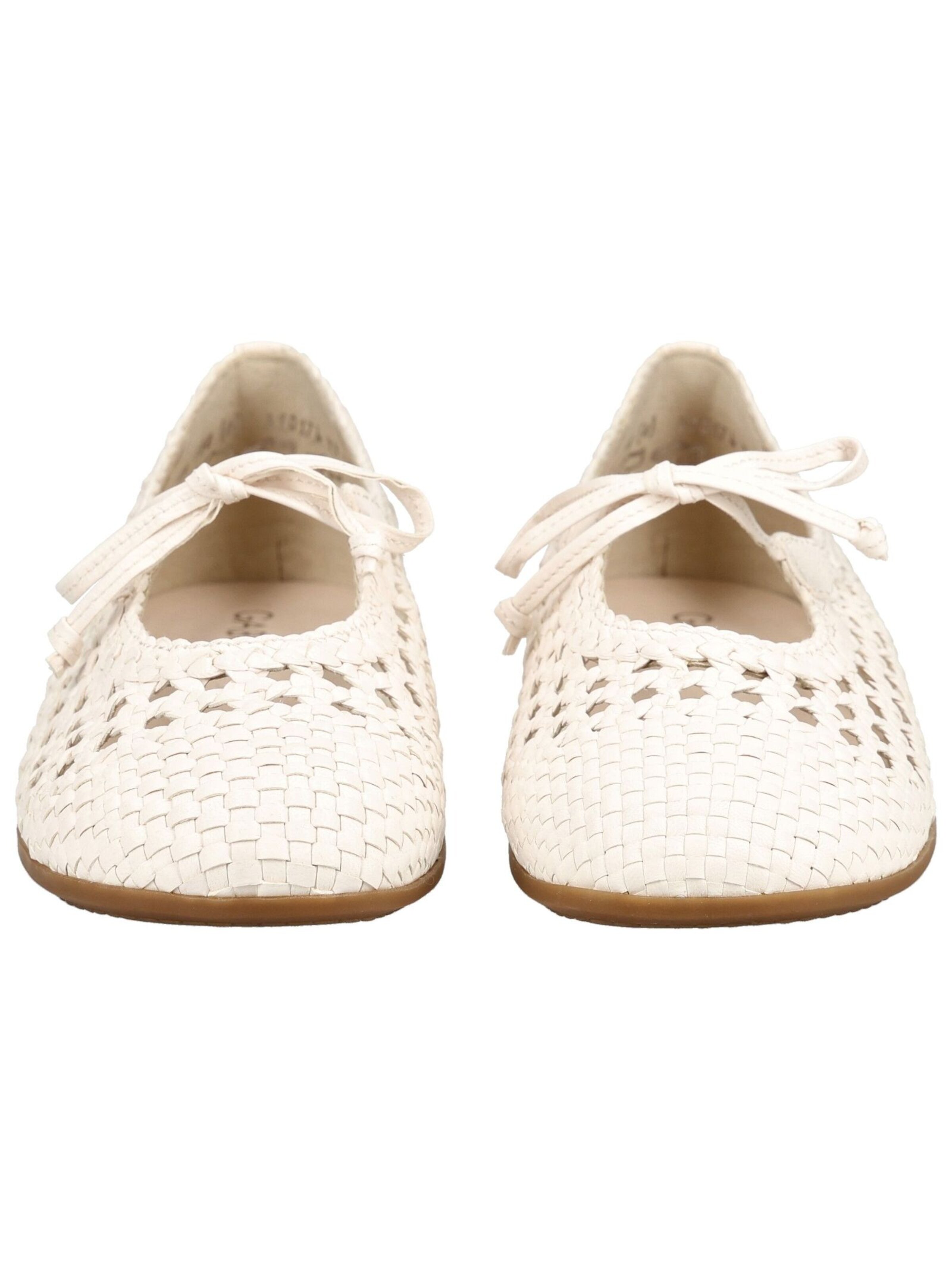 GABOR Ballet Flats with Strap in White
