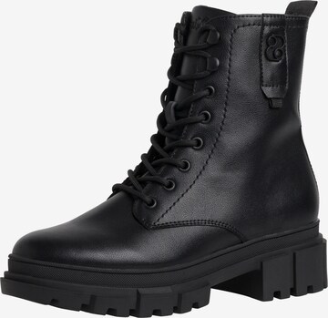 s.Oliver - Botines con cordones en negro: frente