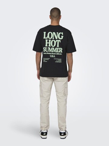 Only & Sons T-shirt 'KENNY' i svart