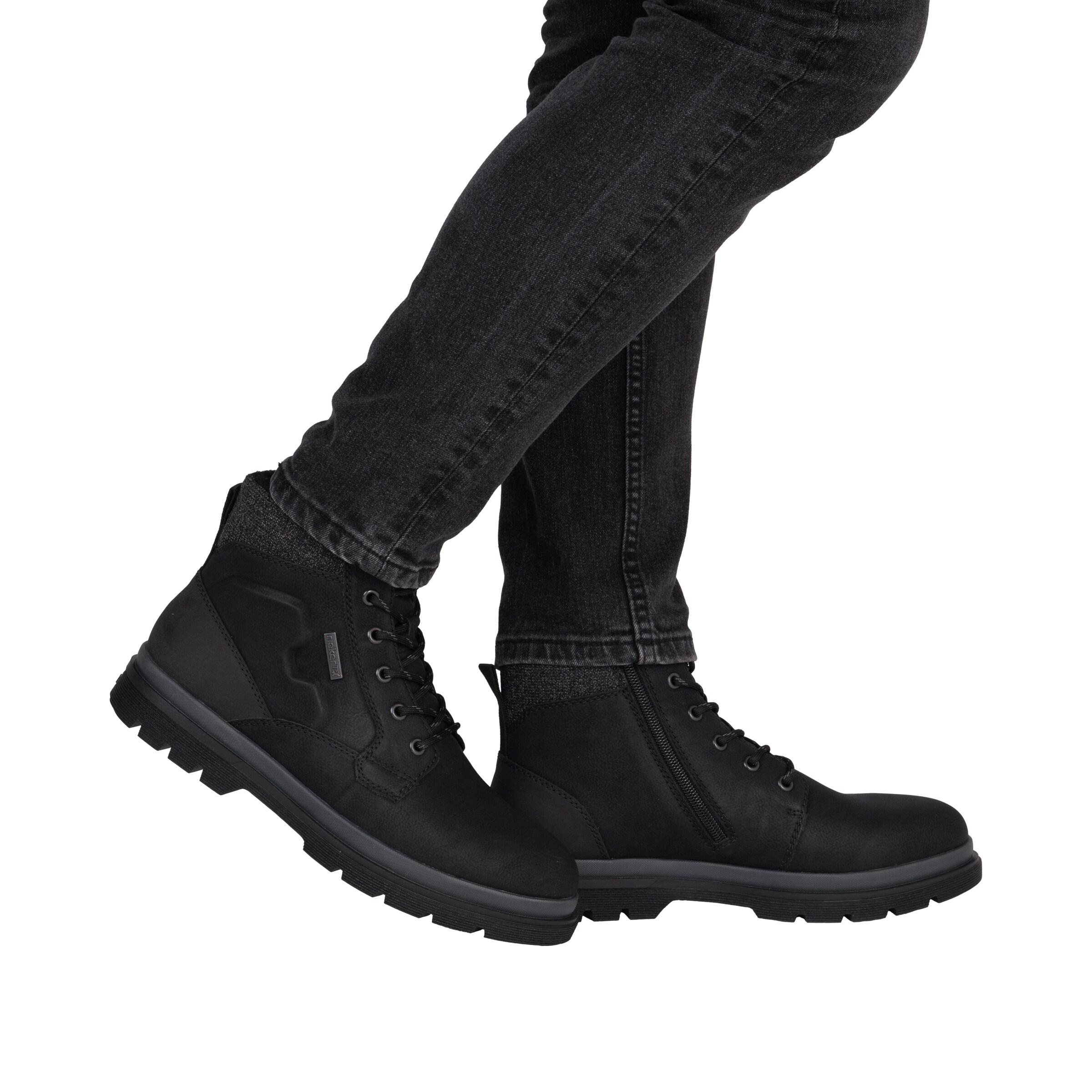 Bottes à lacets Rieker en noir