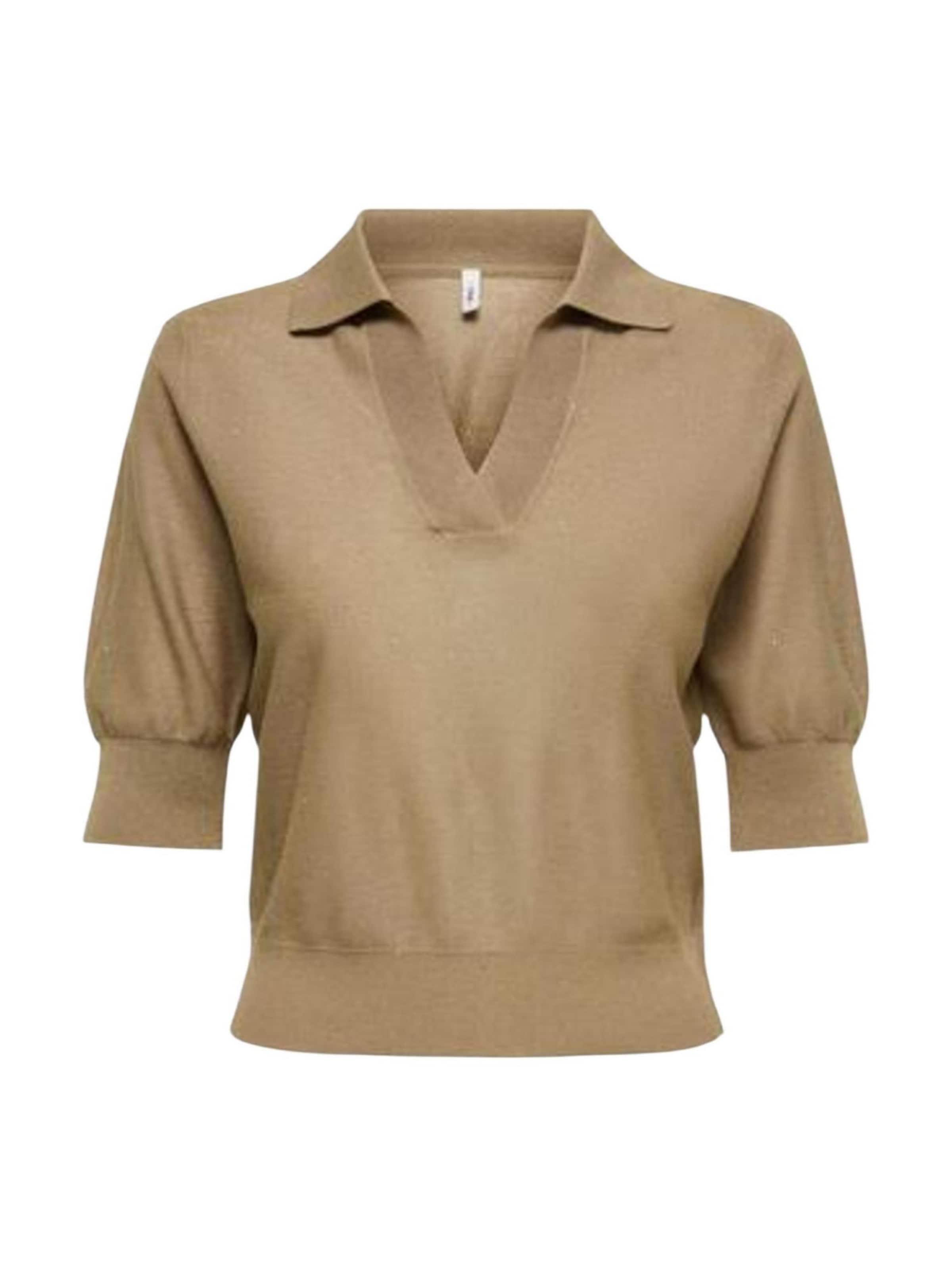 Pullover 'Onlane Ss Sequins V-Neck Cc Knt 15362964' di ONLY in beige: frontale