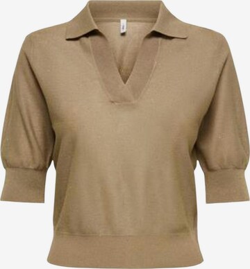 Pullover 'Onlane Ss Sequins V-Neck Cc Knt 15362964' di ONLY in beige: frontale