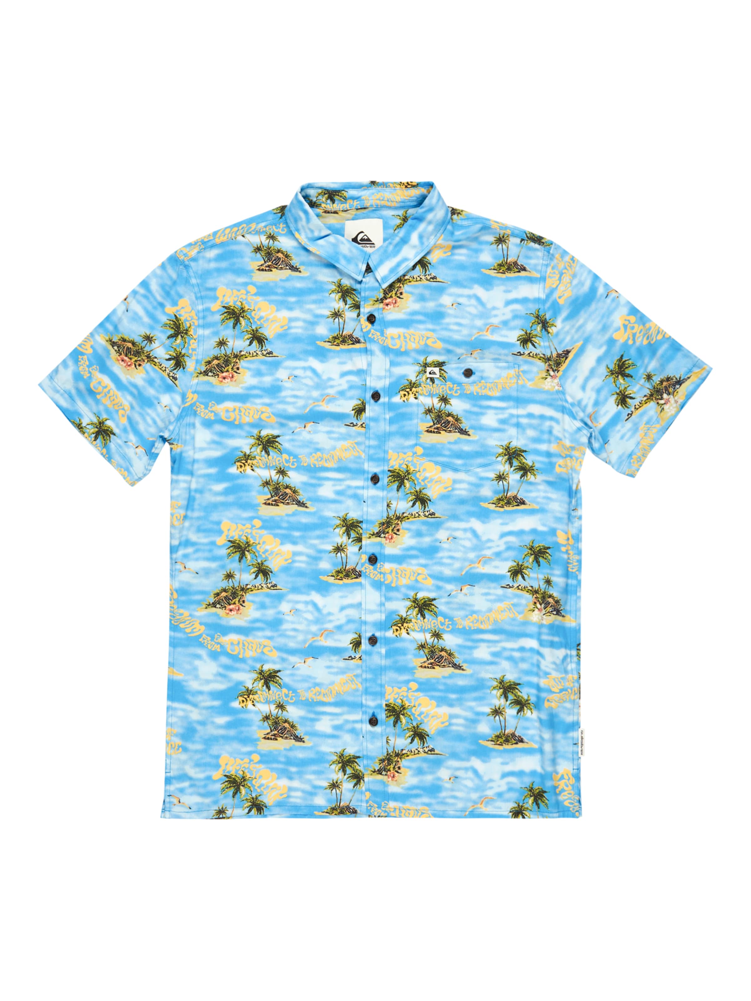QUIKSILVER Regular fit Overhemd 'Safe Paradise' in Blauw: voorkant