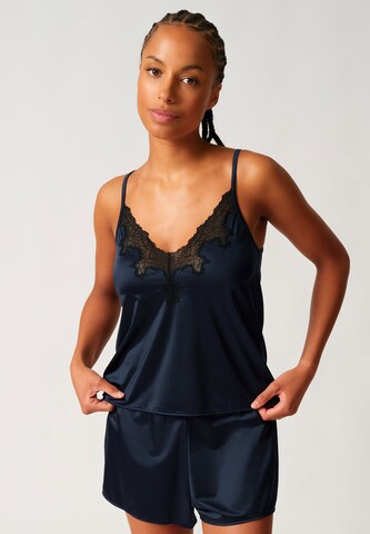 Chemise de nuit Skiny en bleu : devant