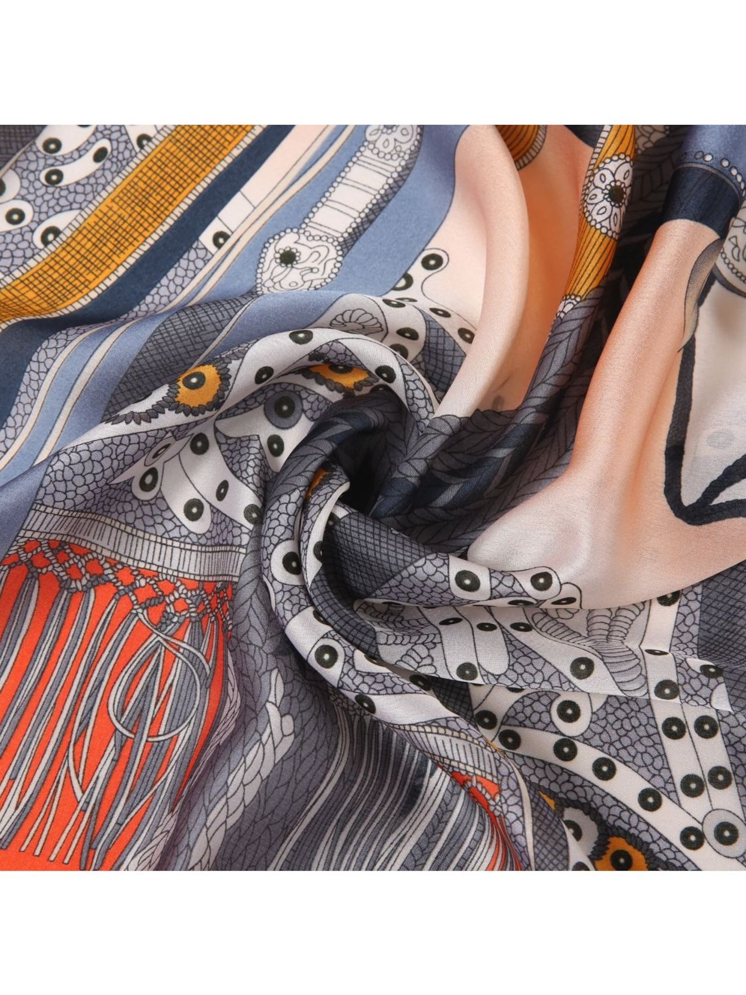 Sciarpa 'Etole de Soie Ironhorse Florina' di alberto cabale in arancione