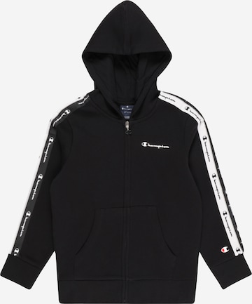 Champion Authentic Athletic Apparel Zip-Up Hoodie in Black: front