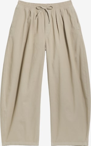 WEEKDAY Bandplooibroek 'Dante' in Beige: voorkant