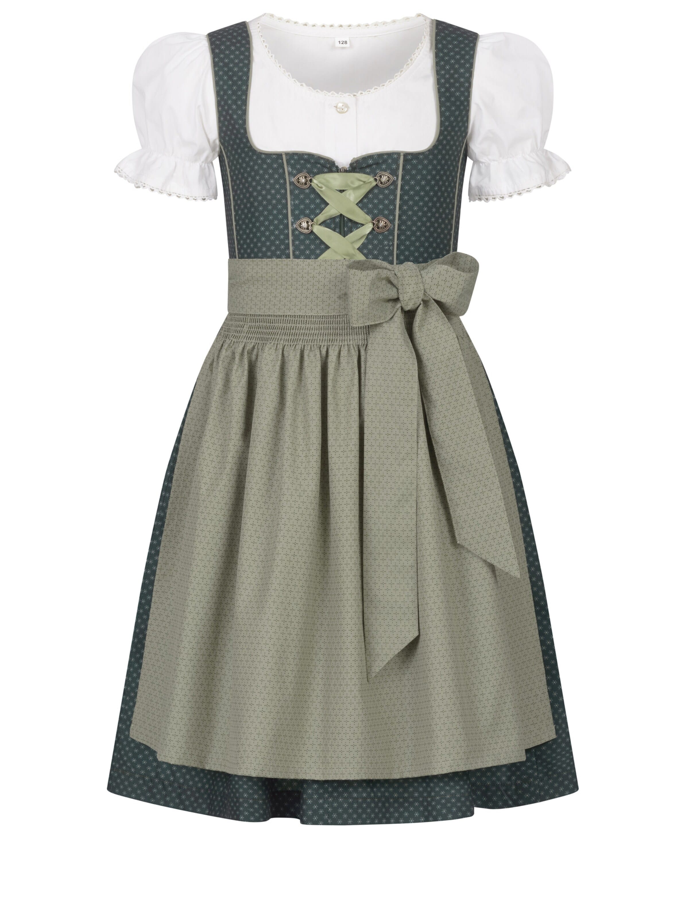 Trachtenhof Nübler Kleid 'Kinderdirndl Petra'‌‌‌‌‌‌‌‌‌ in Grün: Vorderseite