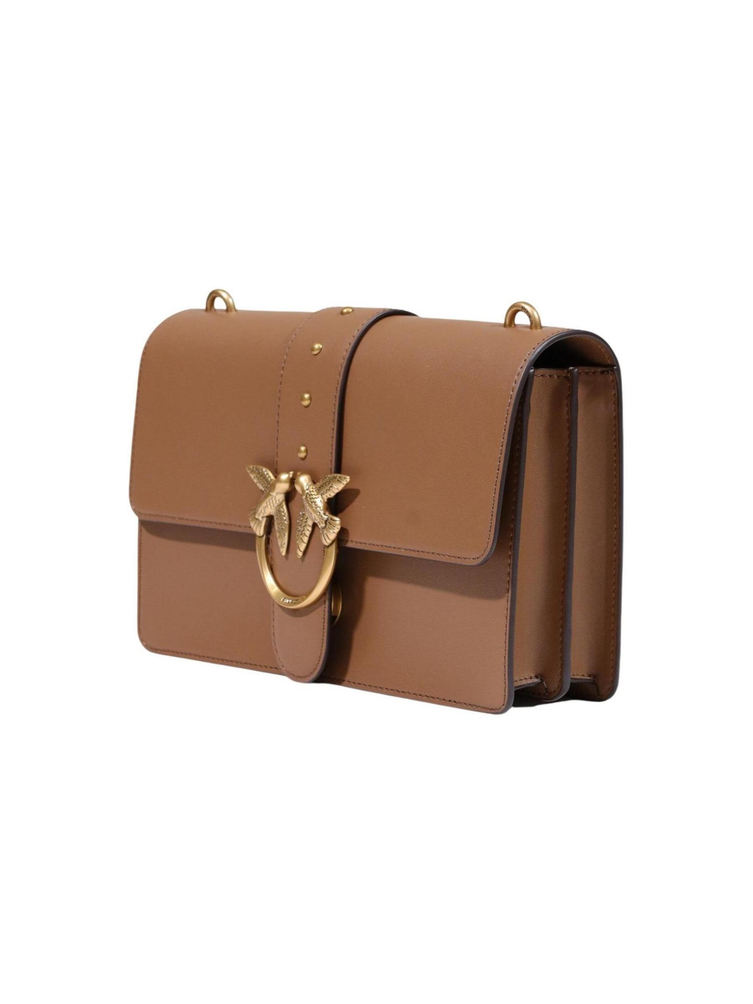 PINKO - Bolso de hombro 'LOVE ONE CLASSIC ST. CL VITELL 105857 A0F1' en marrón