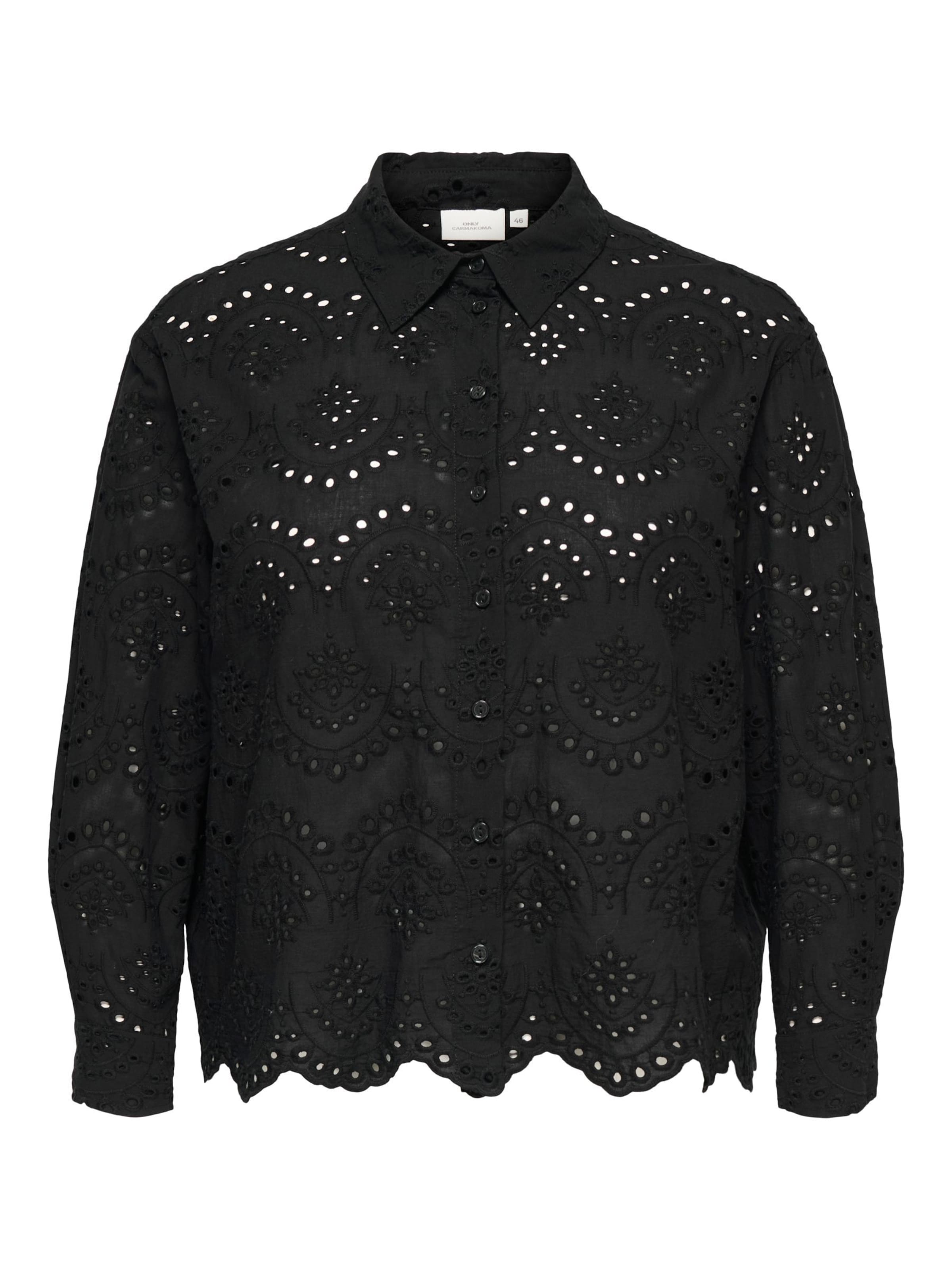 ONLY Carmakoma Blouse 'CARVALAIS' in Black: front