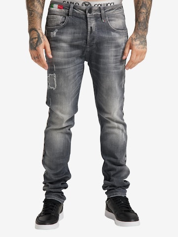 Carlo Colucci Regular Jeans 'Cecchetto' in Grijs: voorkant