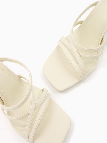 Bershka Strap Sandals in White