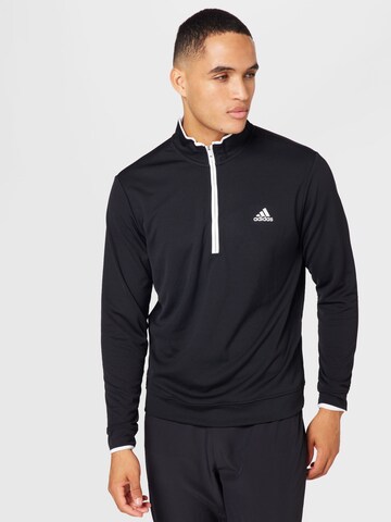 ADIDAS GOLF Athletic Sweater in Black: front