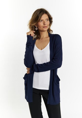 usha BLACK LABEL Gebreid vest 'Nowles' in Blauw: voorkant