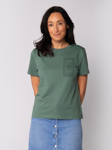 T-shirt 'Tarot The Wheel' Watapparel en vert : devant