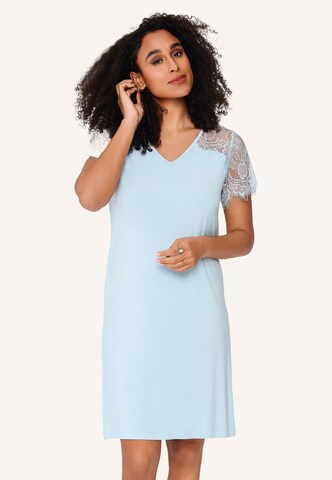 Camicia da notte di LingaDore in blu: frontale