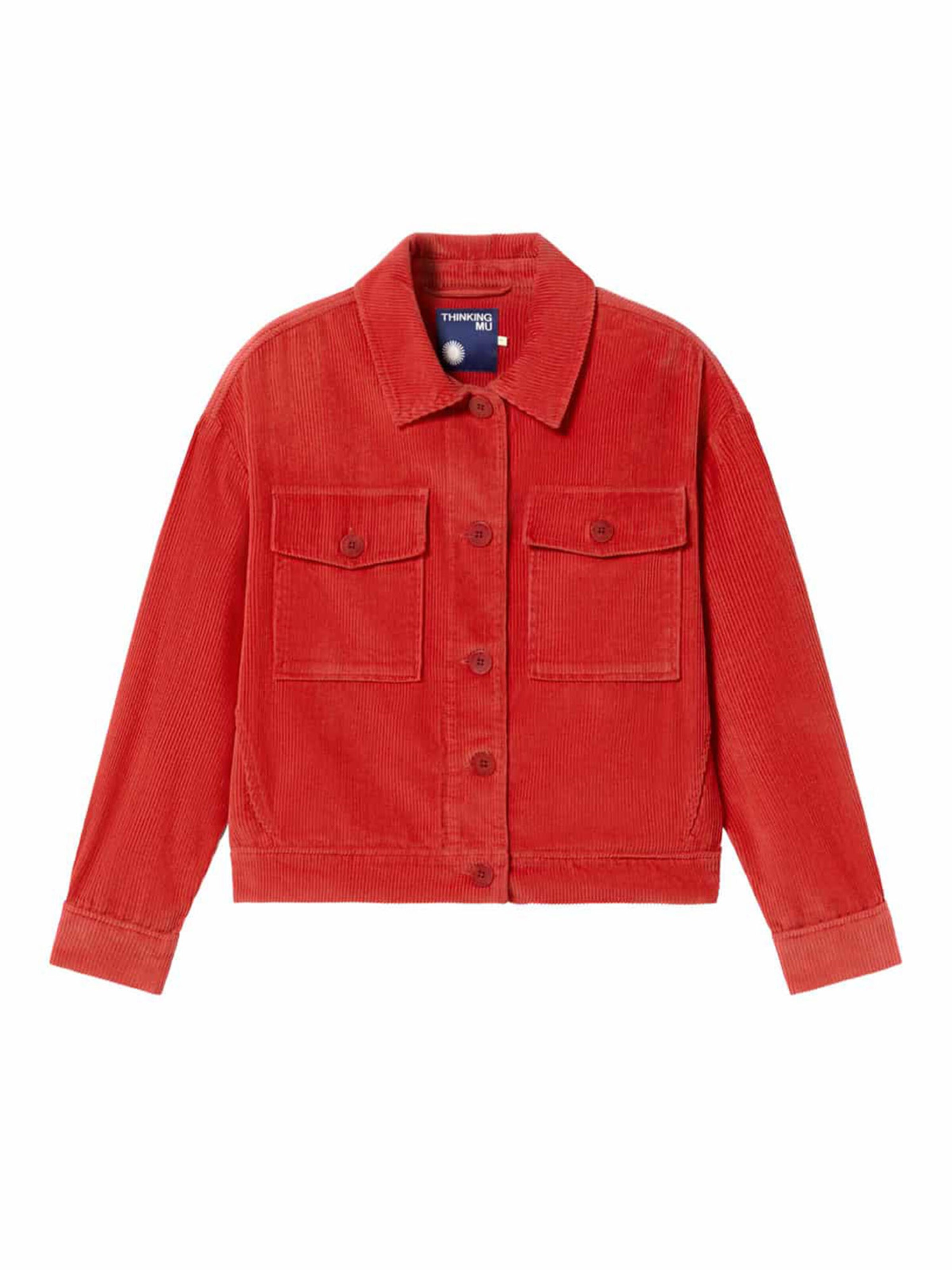 Thinking MU Jacke 'Frans' in Rot: Vorderseite