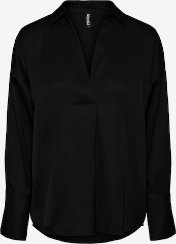 Camicia da donna 'Andrea' di PIECES in nero: frontale