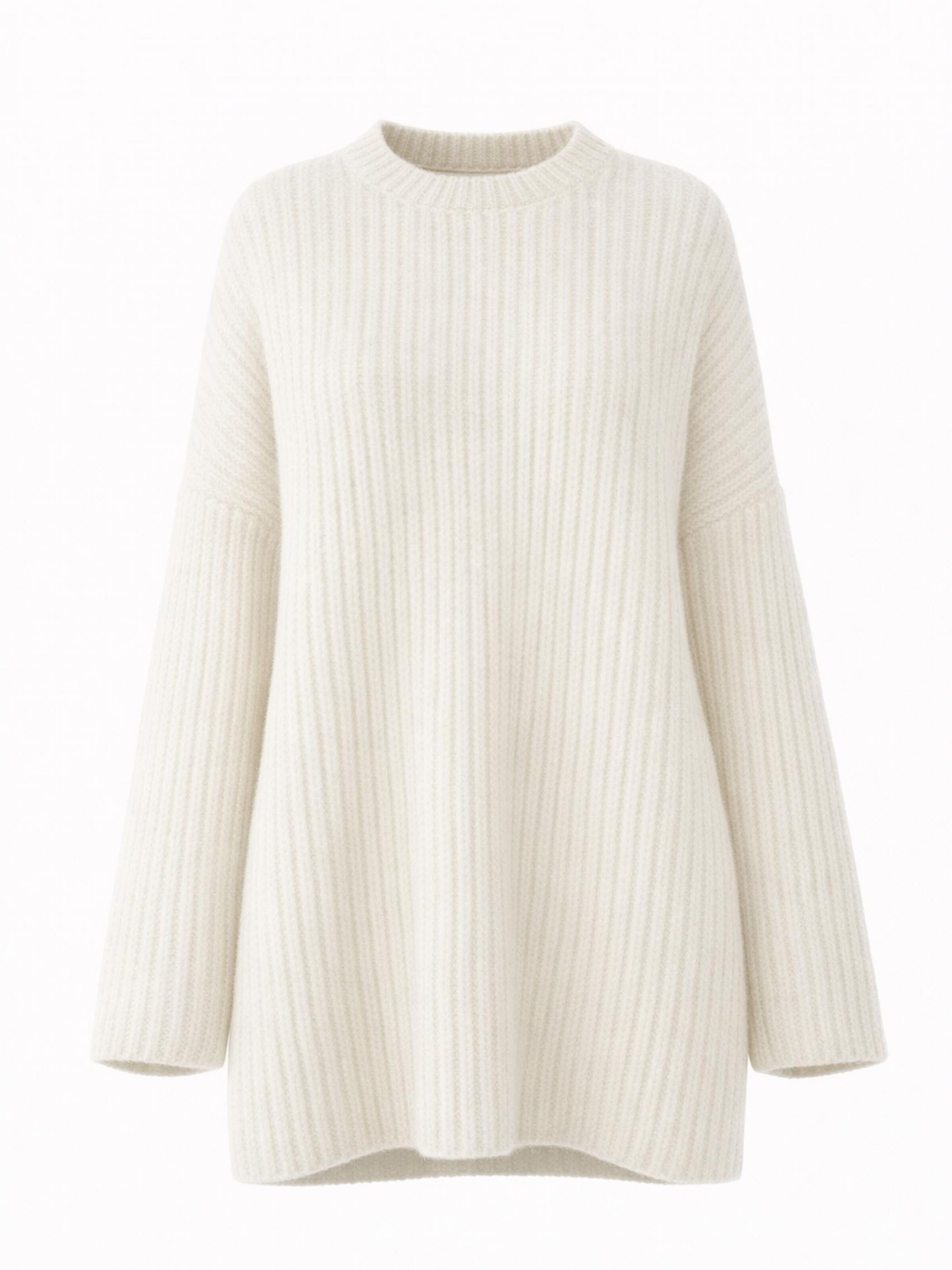 Worldclassca Oversizepullover 'Dicker'‌‌‌ in Weiß: Vorderseite