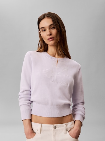 Calvin Klein Jeans Regular Sweater in Purple: front