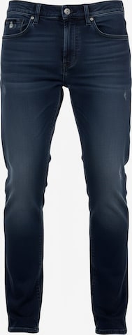 Coupe slim Jean Dondup en bleu : devant