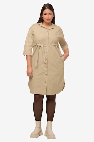 Robe-chemise Ulla Popken en beige