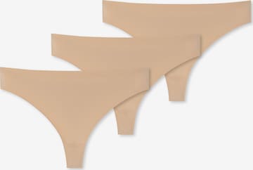 SCHIESSER Thong ' Invisible Soft ' in Beige: front