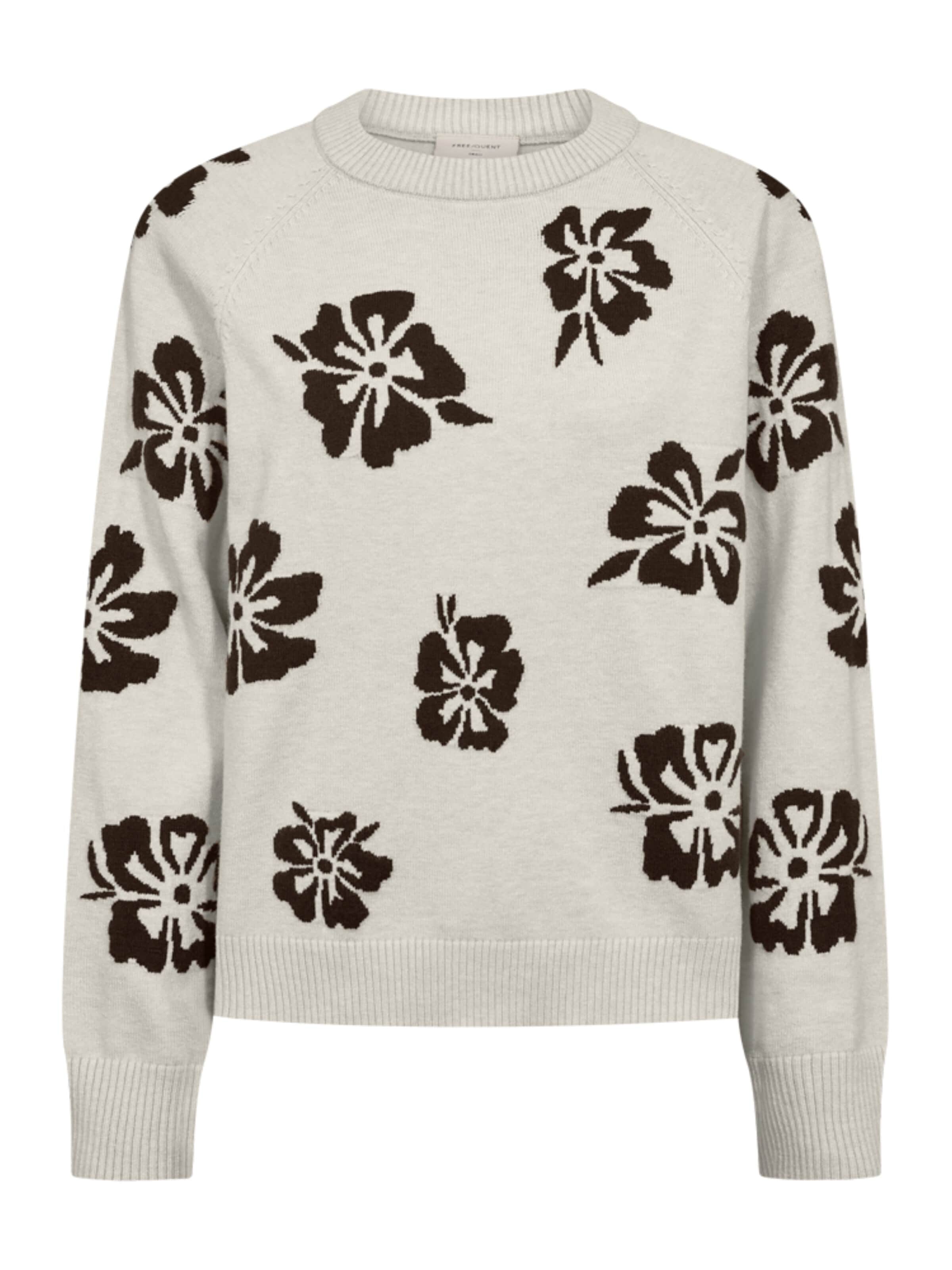 Freequent Knitted top 'FQAlpi-pullover moonbeam mole' in L in Brown, Item view