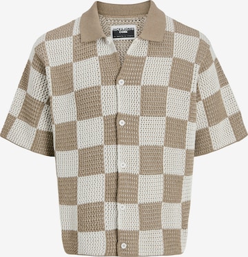 JACK & JONES Вязаная кофта 'Jcoathletico' в Бежевый: спереди