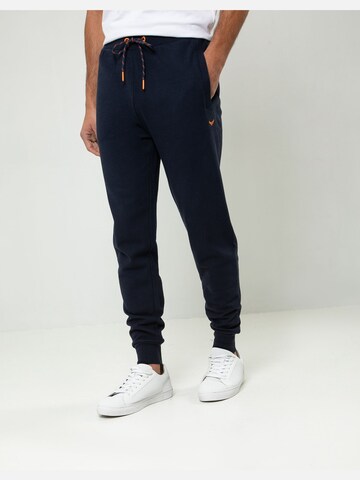 Threadbare Tapered Hose 'Triofoliate' in Blau: Vorderseite