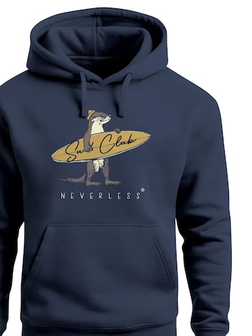 Neverless Sweatshirt 'Surf Club' in Blue