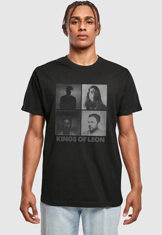 Merchcode Shirt 'Kol - Four Photo' in Zwart: voorkant