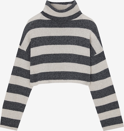 Pull&Bear Pullover in anthrazit / wollweiß, Produktansicht