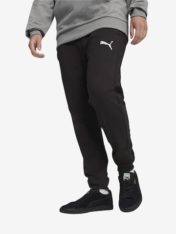 PUMA Tapered Workout Pants 'Goal' in Black: front