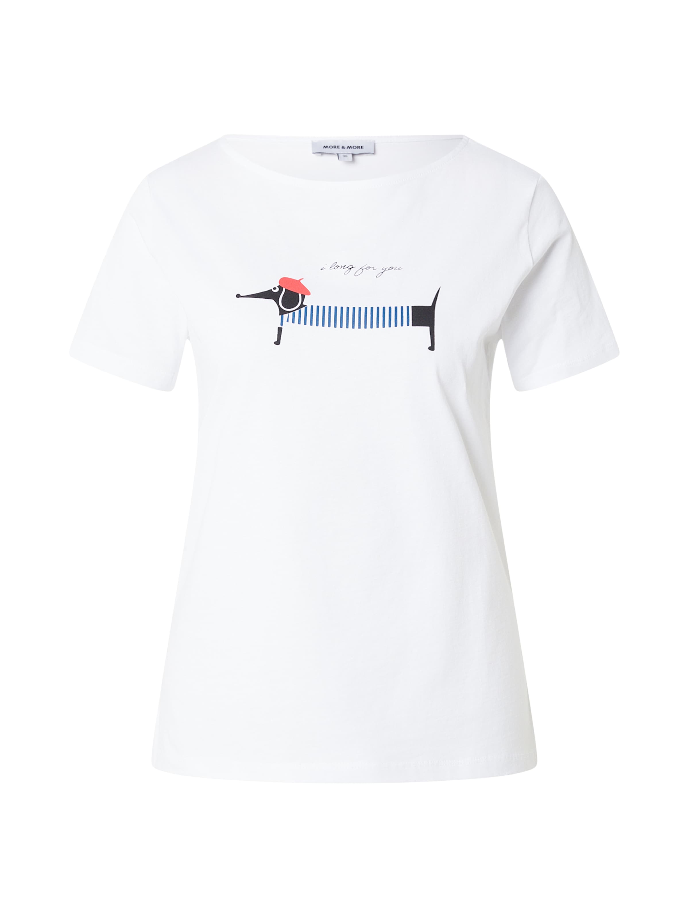 T-shirt MORE & MORE en blanc : devant