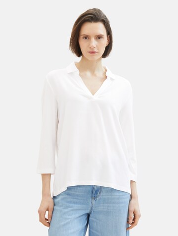 TOM TAILOR Blouse in Wit: voorkant