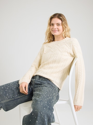 VILA Sveter 'VININIA' - Béžová: predná strana