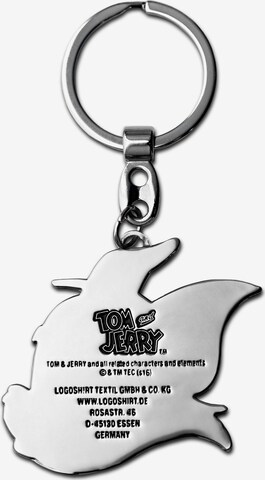 LOGOSHIRT Key Ring 'Tom & Jerry - TOM' in Grey