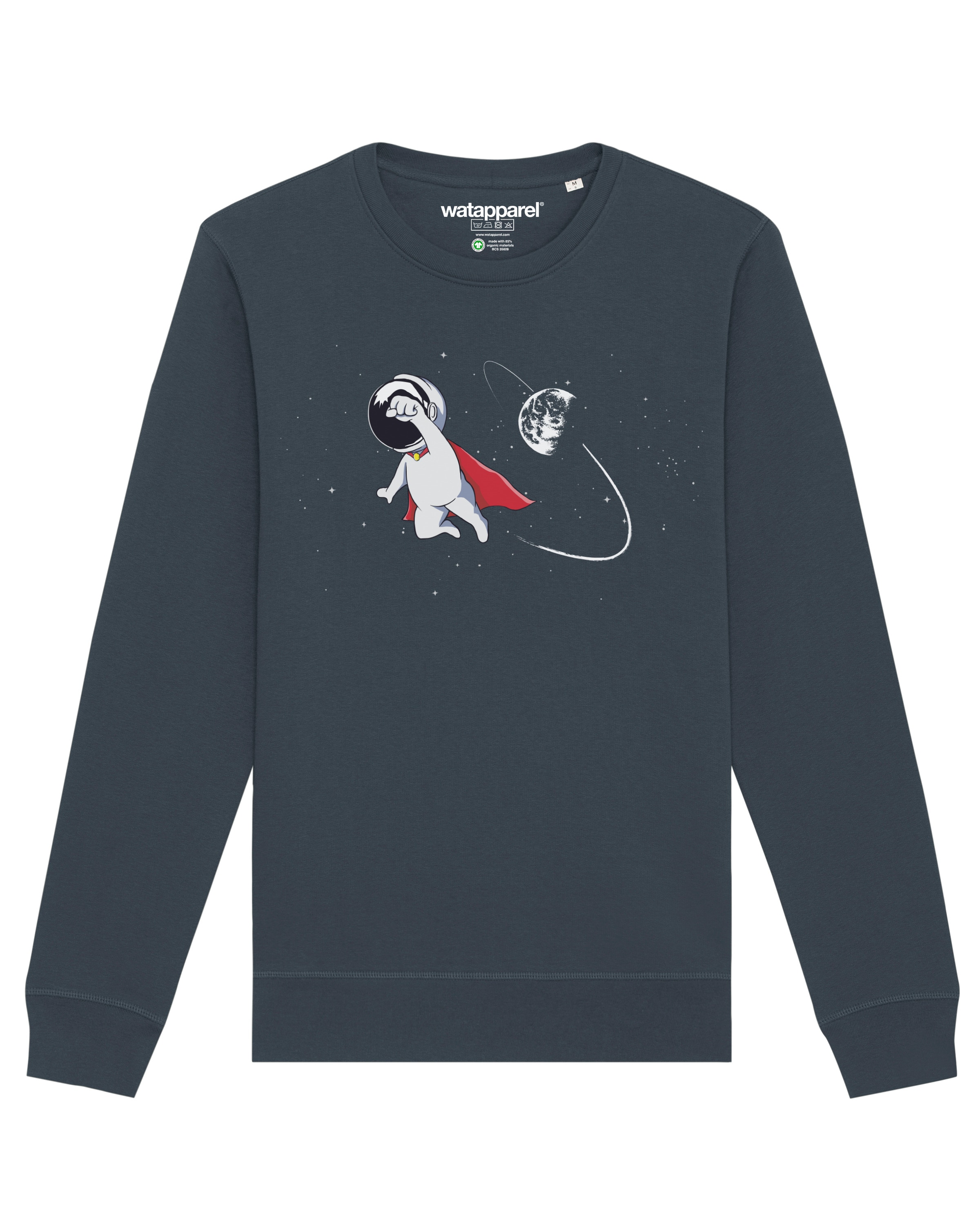 Felpa 'Superastronaut' di Watapparel in grigio: frontale