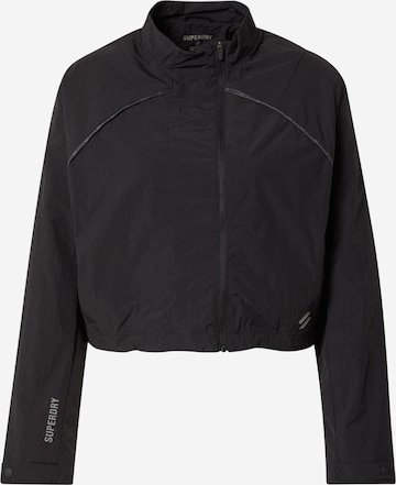 Superdry Training Jacket in Black: front