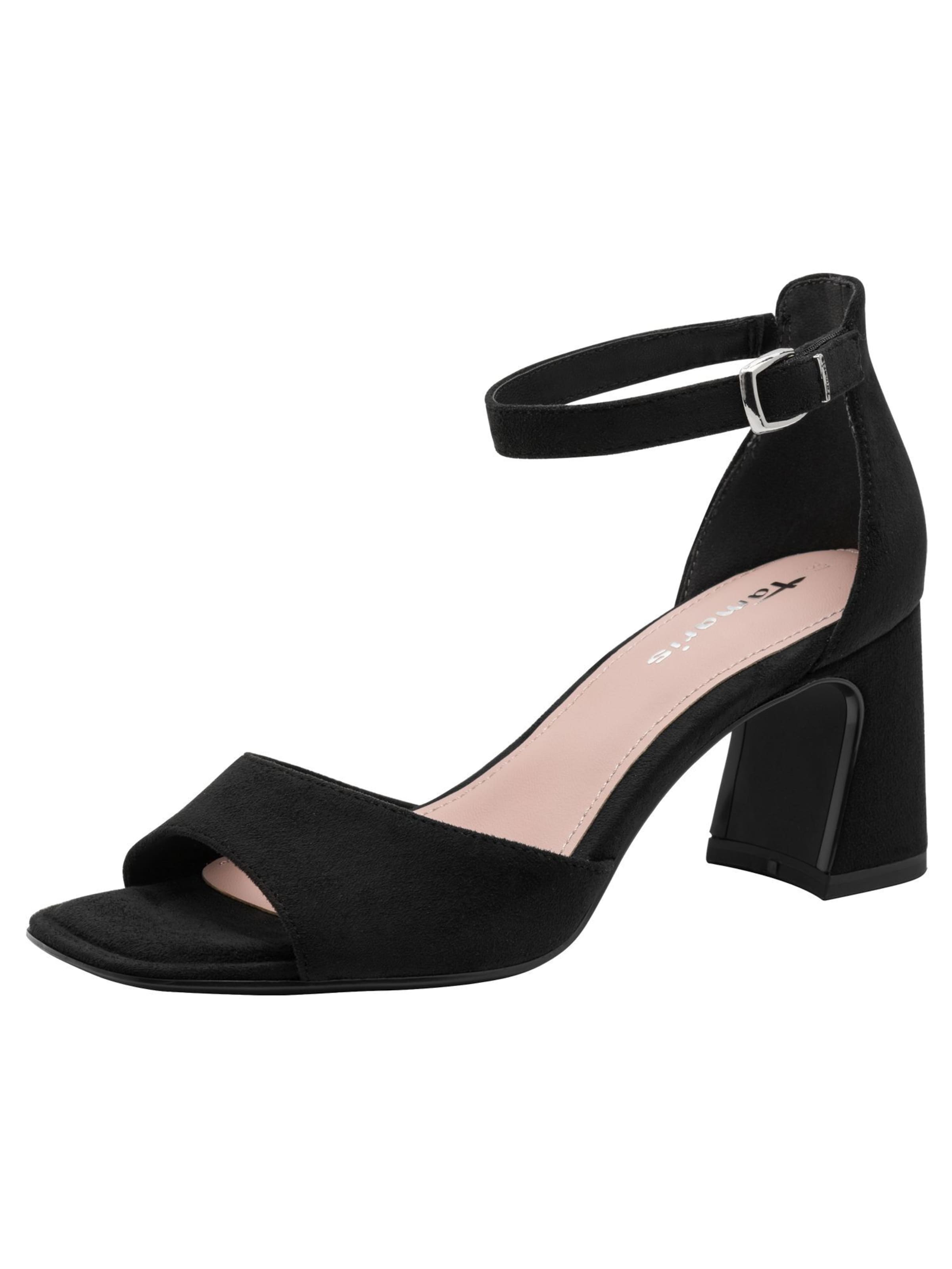 Tamaris - Sandalias con hebilla en negro: frente