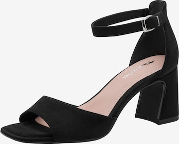 Tamaris - Sandalias con hebilla en negro: frente