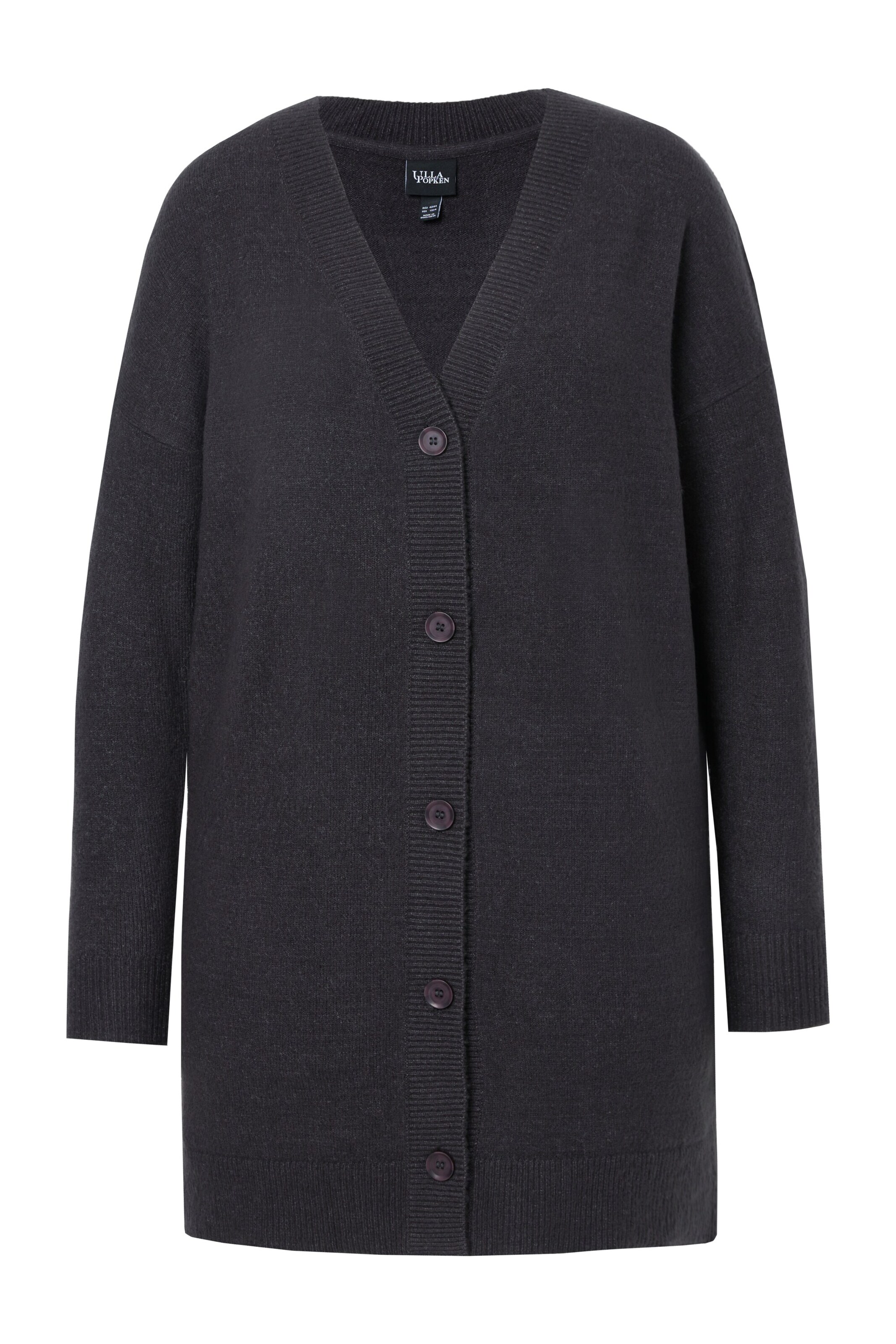 Ulla Popken Strickjacke in Grau: Vorderseite