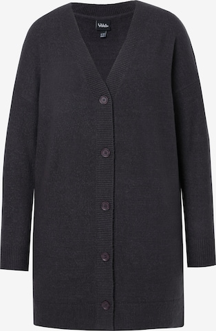 Ulla Popken Gebreid vest in Grijs: voorkant