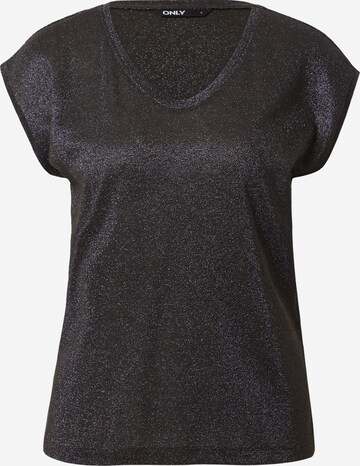 ONLY - Camiseta 'Silvery' en negro: frente